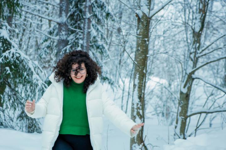 Inma Rubiales, en Finlandia, durante el viaje de presentación de la novela.