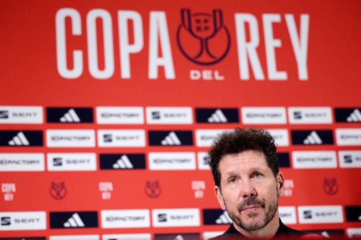 Simeone, en la rueda de prensa posterior a la eliminación de Copa del Rey.