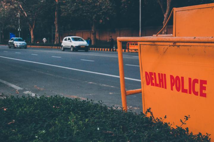 Policía en la India.