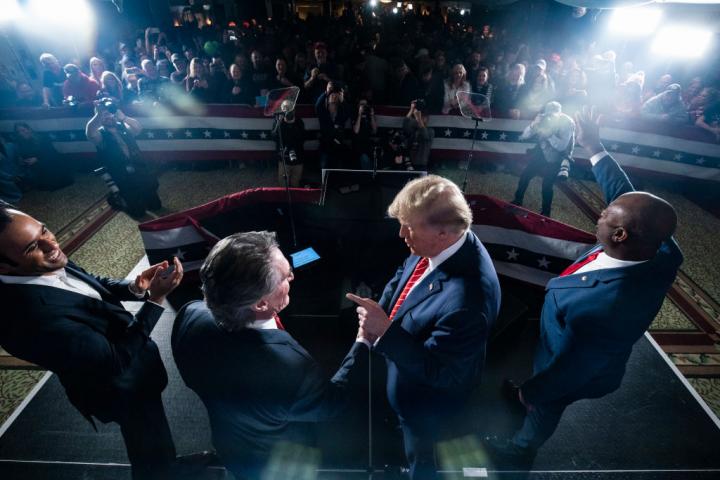 Donald Trump en un acto electoral del Partido Republicano.