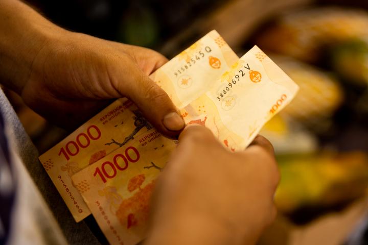 Pesos argentinos.