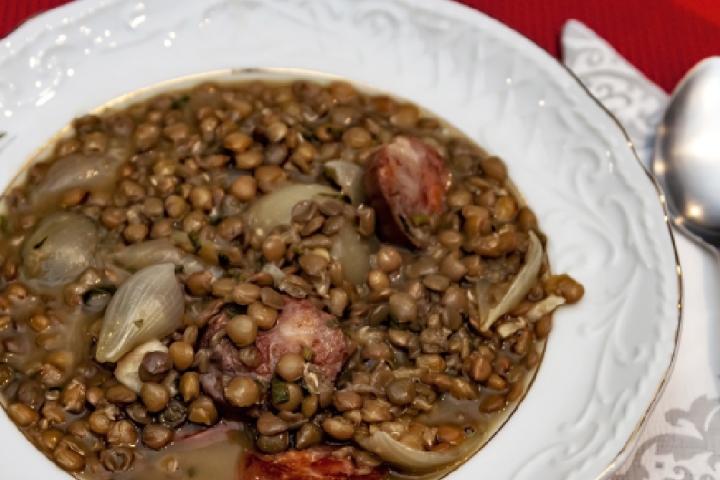 Plato de lentejas.