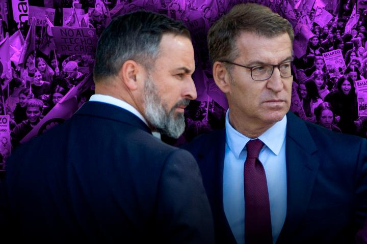 Santiago Abascal y Alberto Núñez Feijóo.