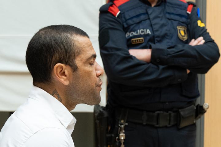 El futbolista brasileño Dani Alves, en una imagen de archivo durante el juicio por agresión sexual.