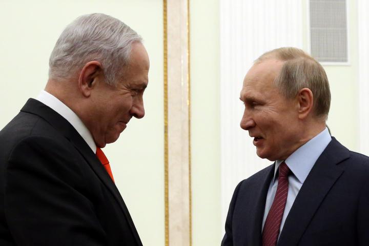 Benjamin Netanyahu y Vladimir Putin.