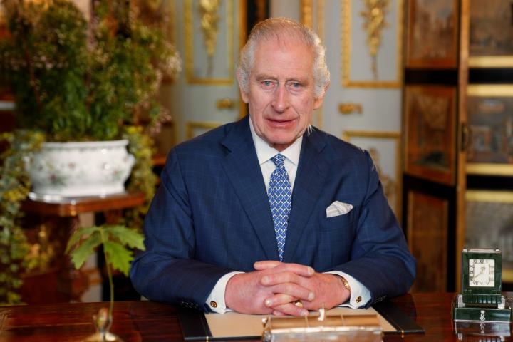 Imagen de archivo de Carlos III en su mensaje a la Commonwealth en febrero.