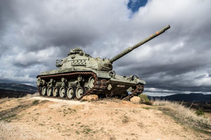 Imagen de archivo de un tanque M60 Patton en Burgos.