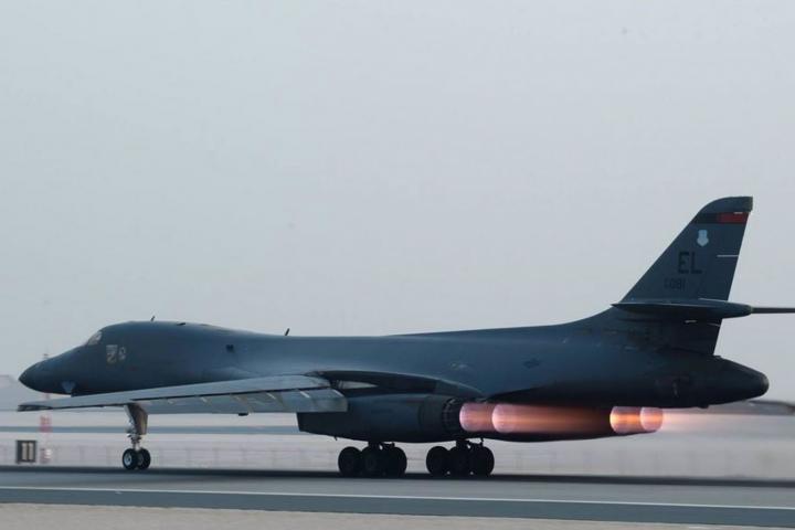 Bombardero estadounidense B-1B en una imagen de archivo