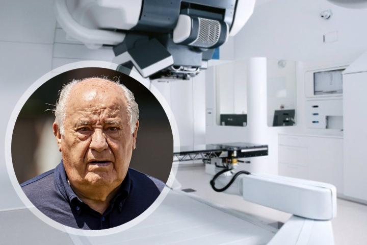 Amancio Ortega y una máquina de protonterapia