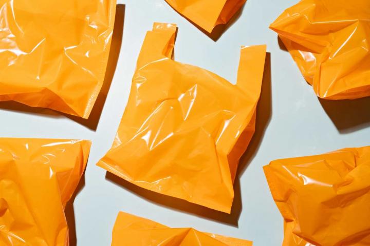 Bolsas de plastico naranjas