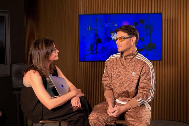 El artista gaditano Abraham Mateo en un momento de la entrevista.