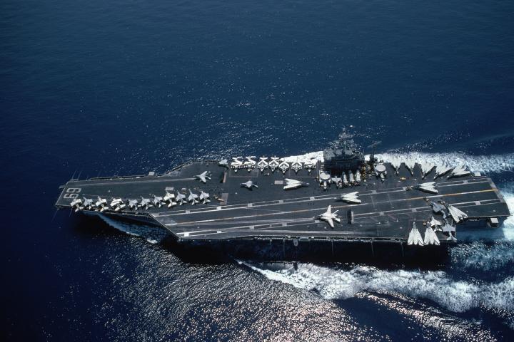 Imagen de un portaviones.