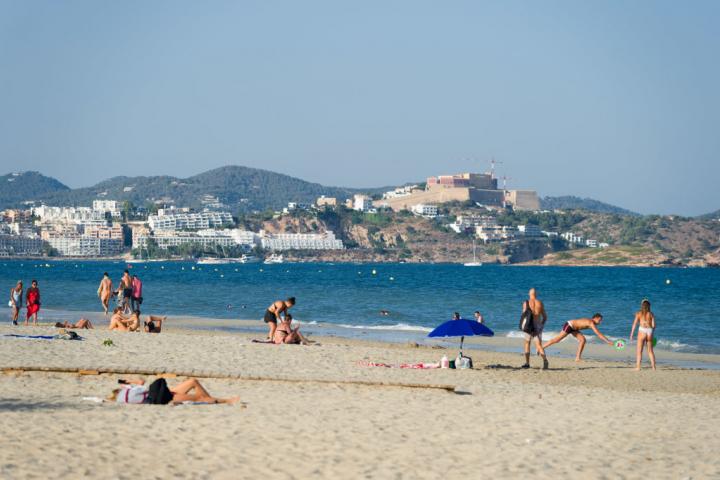 Playa d'en Bossa, en Ibiza.