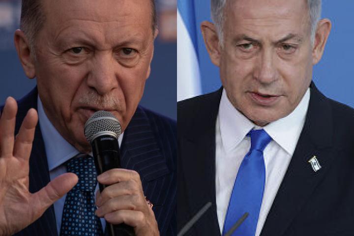 El presidente turco, Receip Tayip Erdogan, y el primer ministro israelí, Benjamin Netanyahu, en una imagen de archivo.