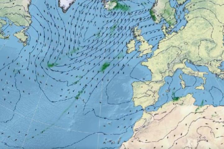 Mapa de previsión de AEMET