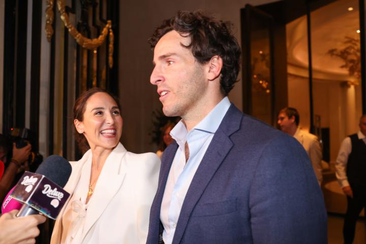 Tamara Falco e Íñigo Onieva en la celebración de su preboda en julio de 2023.