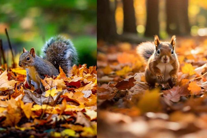 Una de las ardillas es real y la otra está generada por IA