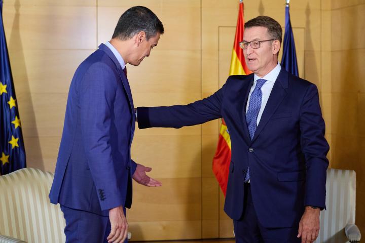 Pedro Sánchez y Alberto Núñez Feijóo.