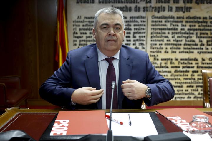 El diputado y secretario de organización del PSOE, Santos Cerdán, comparece este martes en la comisión de investigación del caso Koldo en el Senado.