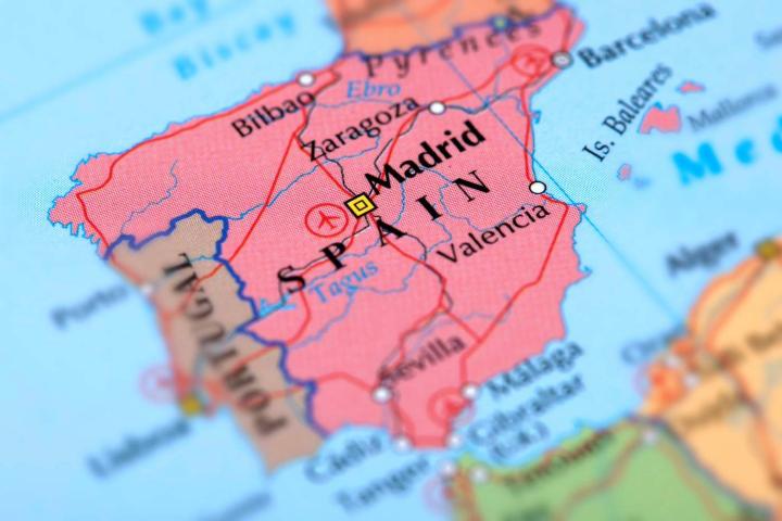 Barcelona y Madrid en el mapa