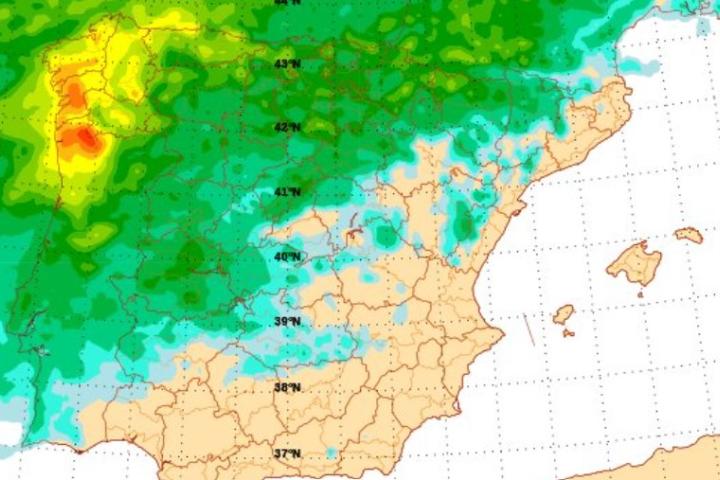 Mapa de la que se espera este sábado en España