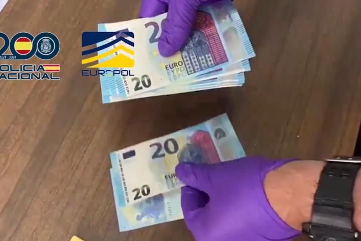 Operación conjunta con Europol contra la distribución de billetes falsos por correo.