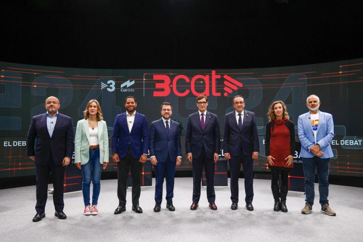 Los candidatos a la presidencia de la Generalitat este 12M, en el debate de TV3