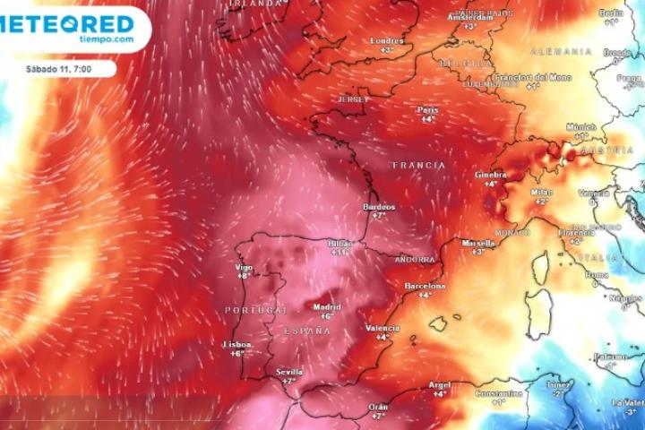 Mapa de previsión de Meteored