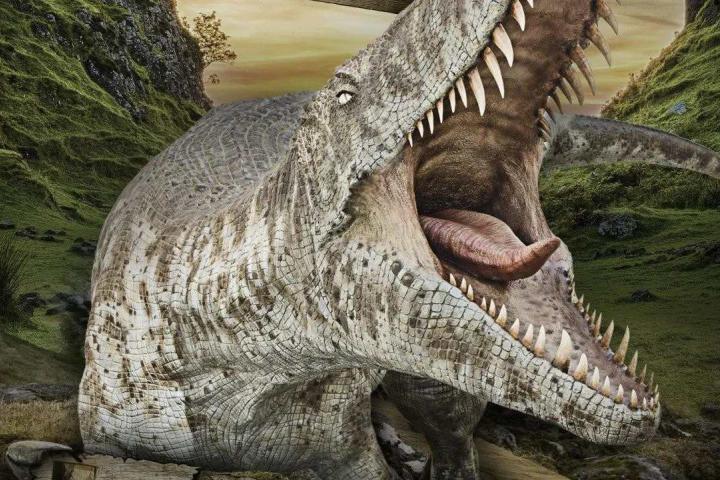 Uno de los dinosaurios del Parque Dinopolis