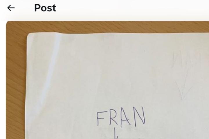 El dibujo de un alumno de sexto de Primaria a su profesor