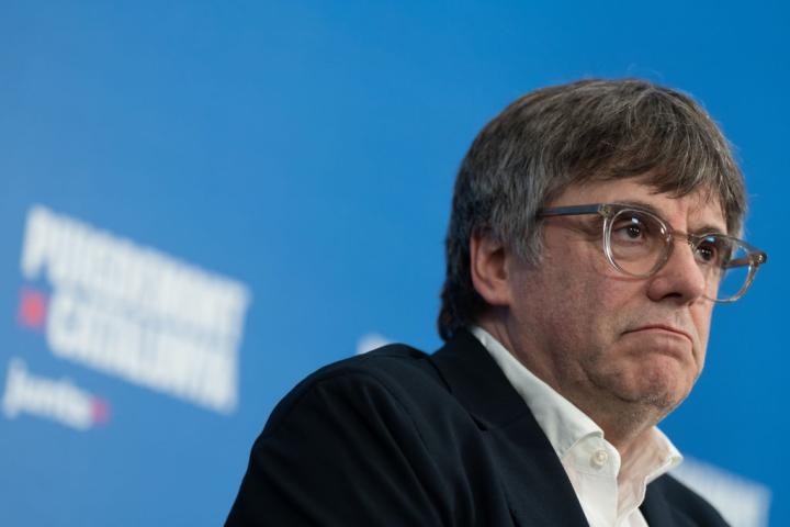 Carles Puigdemont, pensativo durante un evento