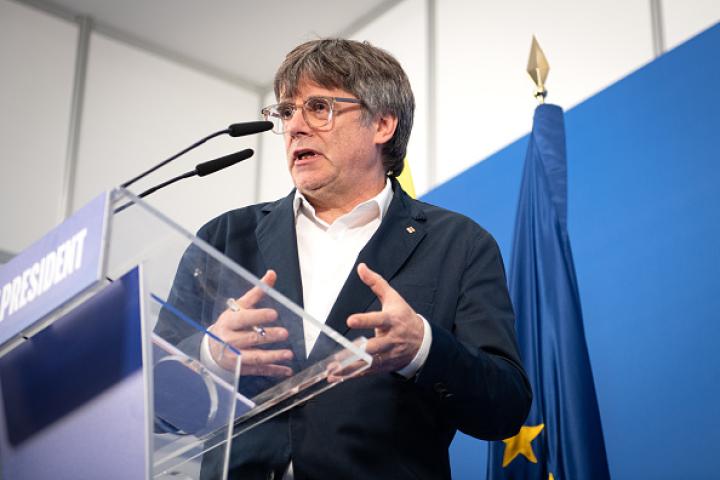 El candidato de Junts a las elecciones del 12M, Carles Puigdemont.