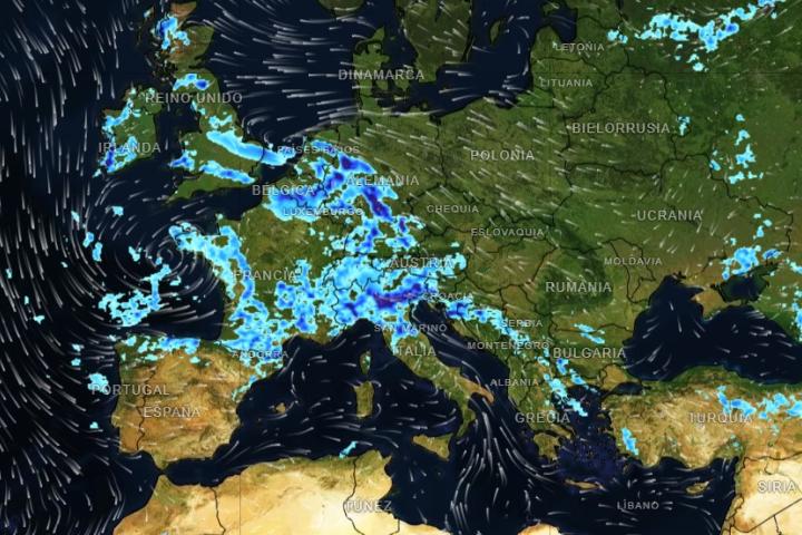 Mapa de previsión de Meteored