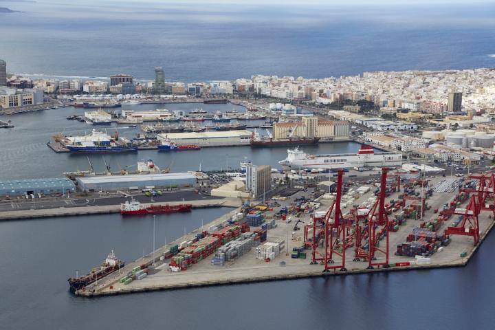 Panorámica del puerto de Las Palmas de Gran Canaria