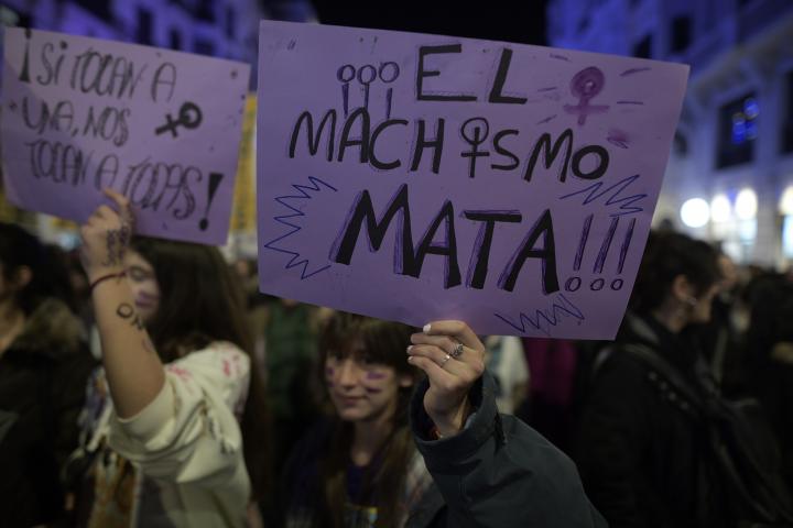 Manifestación contra la violencia de género en Madrid.
