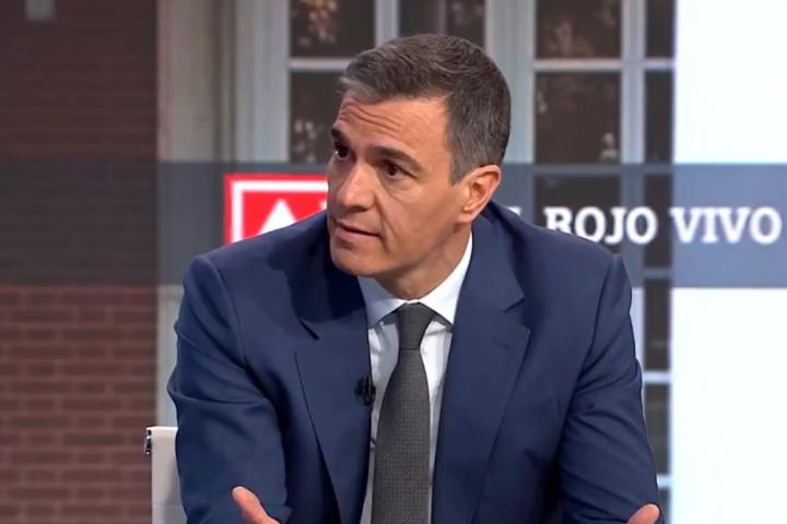 Pedro Sánchez en la entrevista en 'Al Rojo Vivo'