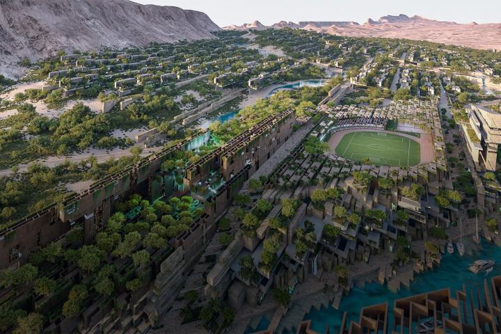 Uno de los barrios de la ecociudad Neom, que se construirá en Arabia Saudí.