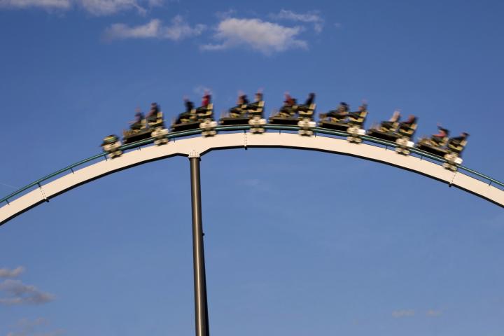 Imagen de archivo de una montaña rusa.