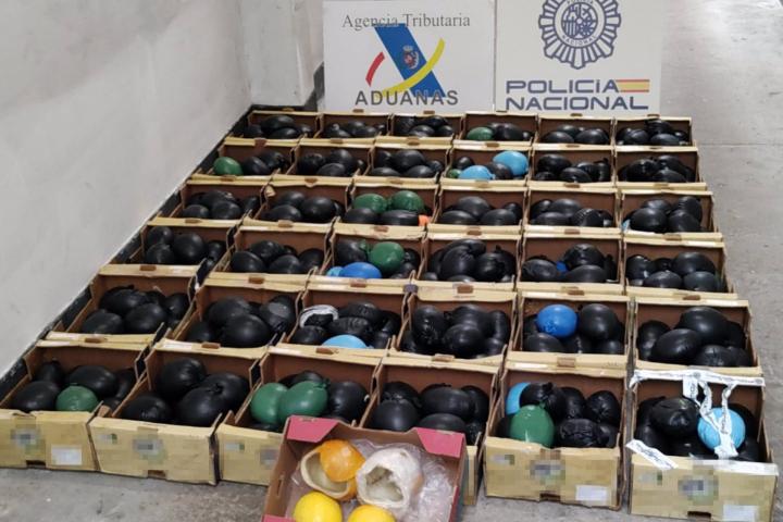 Intervienen en Portugal y España 1.000 kilos de cocaína ocultos en el interior de envases de zumos y melones sin pulpa.