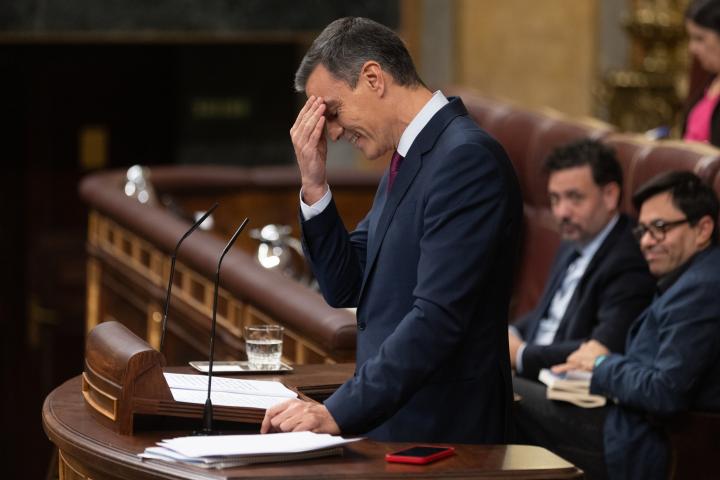 Foto de archivo de Pedro Sánchez durante su debate de investidura.