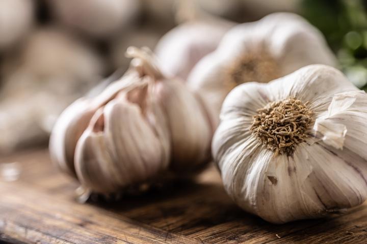 Imagen de archivo de unos ajos.