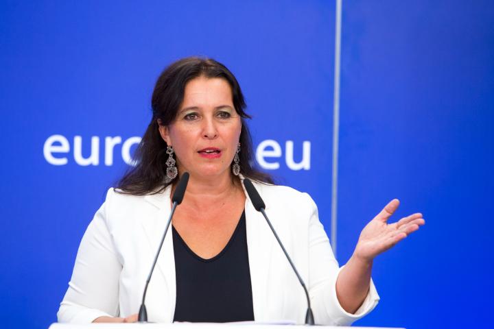 La eurodiputada Ana Miranda, durante una intervención.