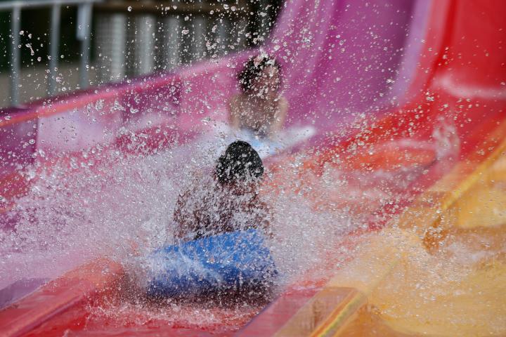 El parque acuático Aquopolis, en Villanueva de la Cañada (Madrid)