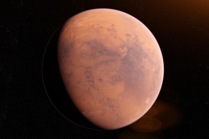 Ilustración de Marte.