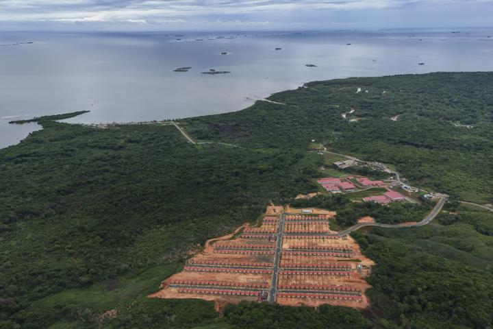 Las nuevas casas de los Guna se encuentran en Nuevo Cartí, en la costa de Panamá.