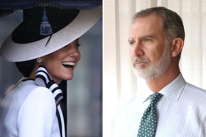 Fotomontaje de la princesa de Gales, Kate Midlleton, y el rey Felipe VI.