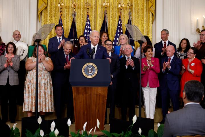 El presidente de EEUU, Joe Biden, en la celebración de los 12 años del programa DACA.