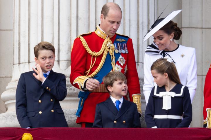 Los príncipes de Gales y sus hijos, en el desfile Trooping the Colour de 2024.