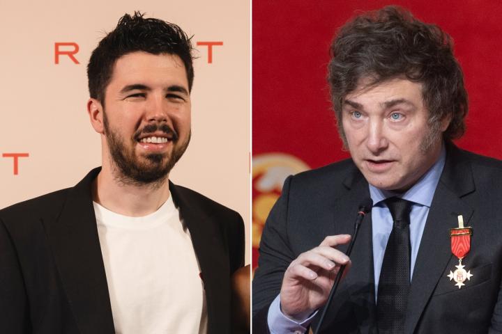 Fotomontaje de Willyrex y Javier Milei