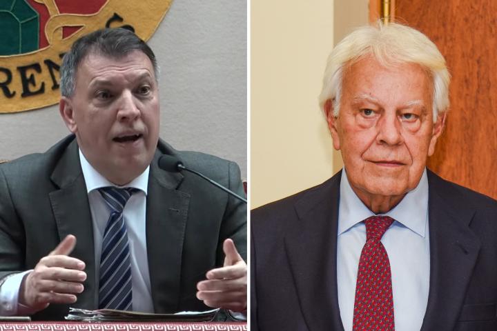 Fotomontaje del juez Joaquim Bosch y Felipe González.